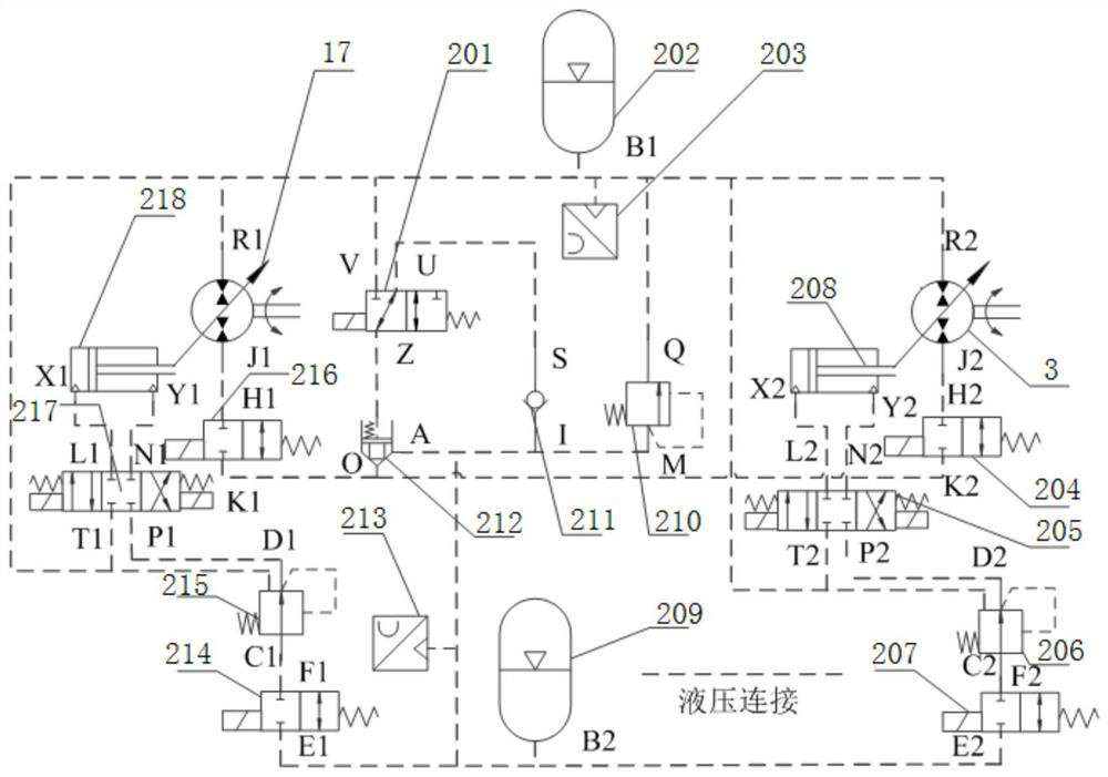 An electro-hydraulic hybrid power system applied to SUV and its control method