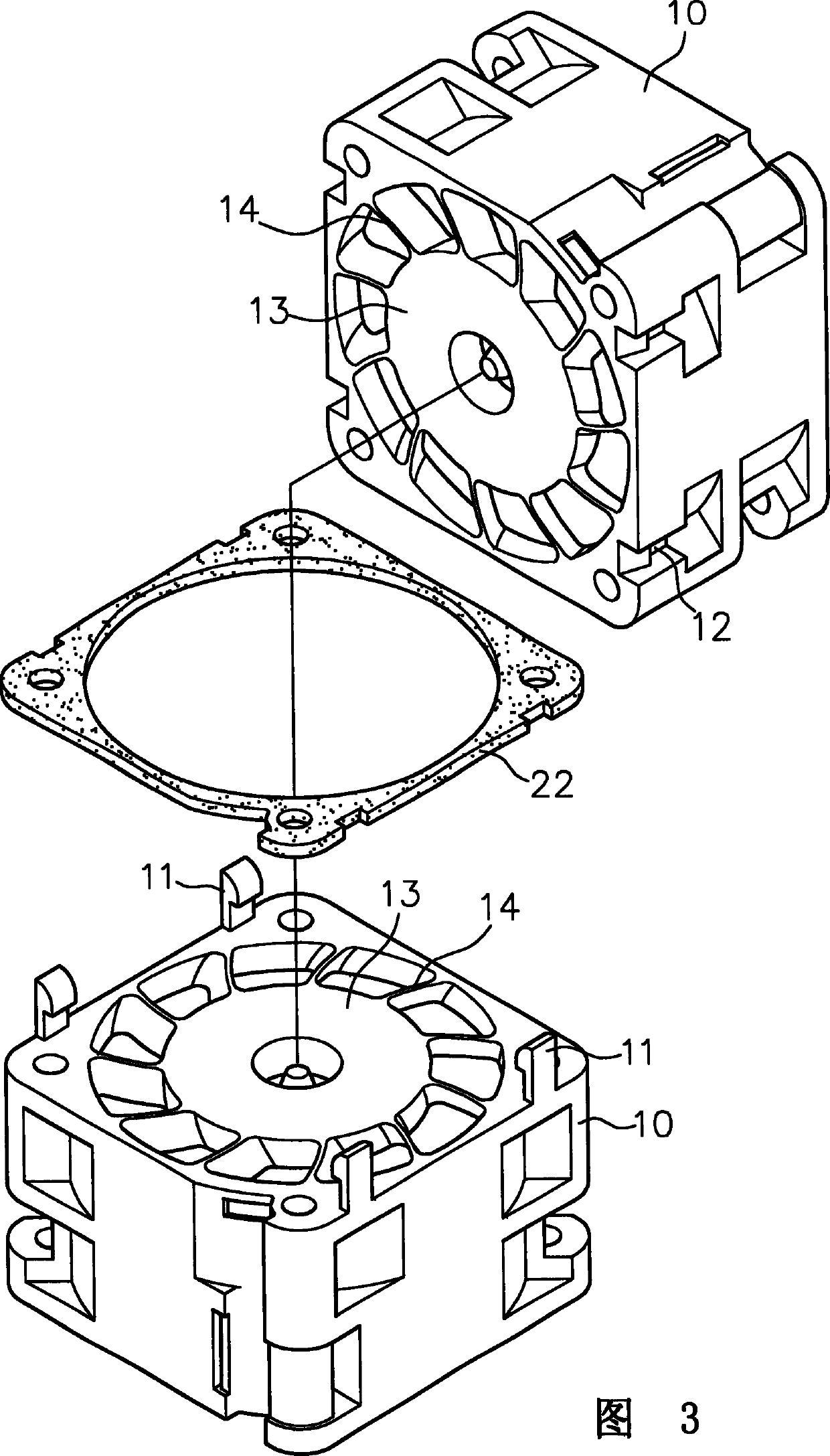 Vibration-proof structure of series fan
