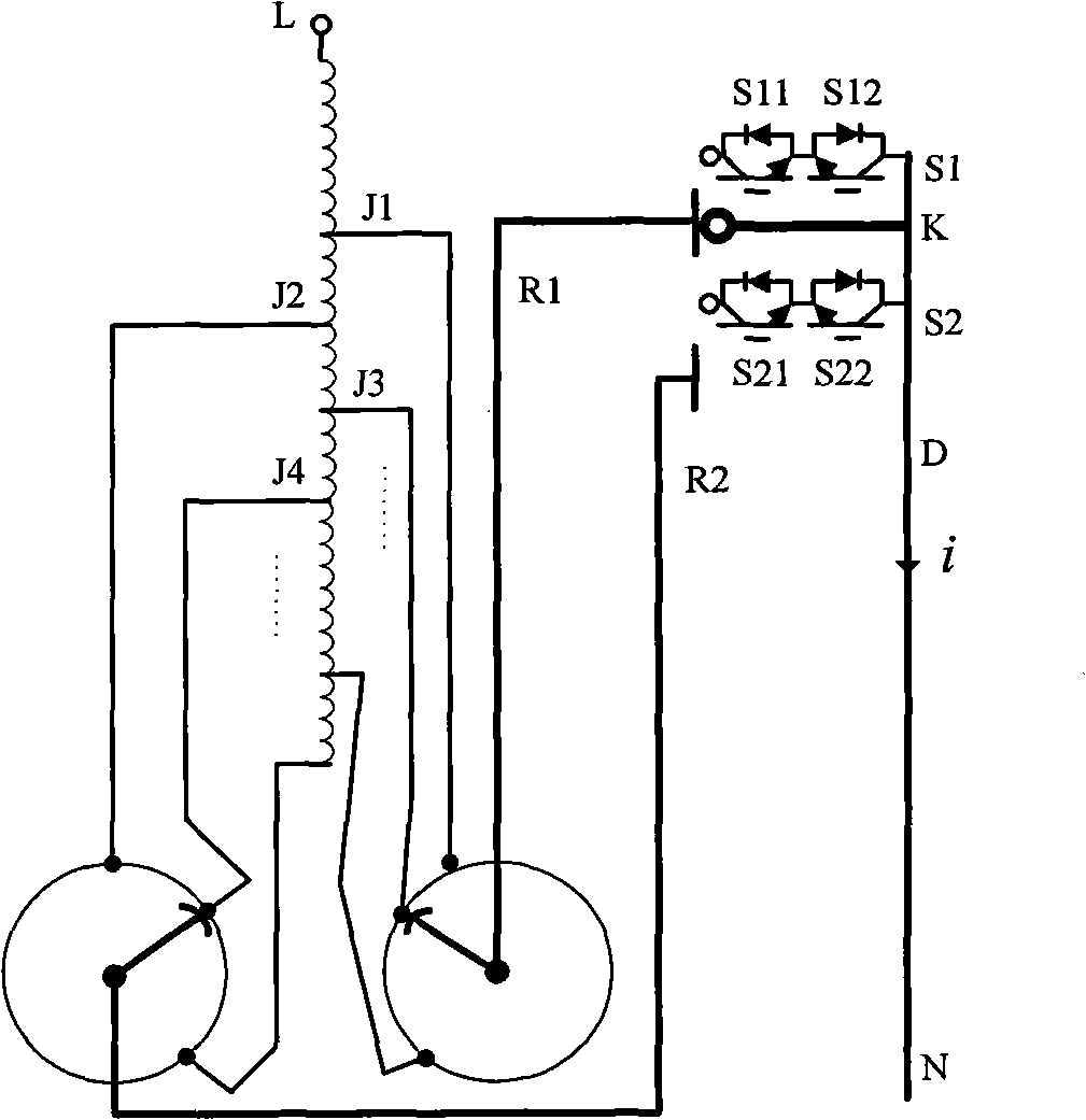 Arc-less on-load tap-changer for transformer