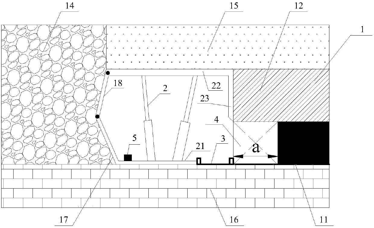 A whole layer mining method for mining the bottom layer in shallow buried ultra-thick loose coal seam