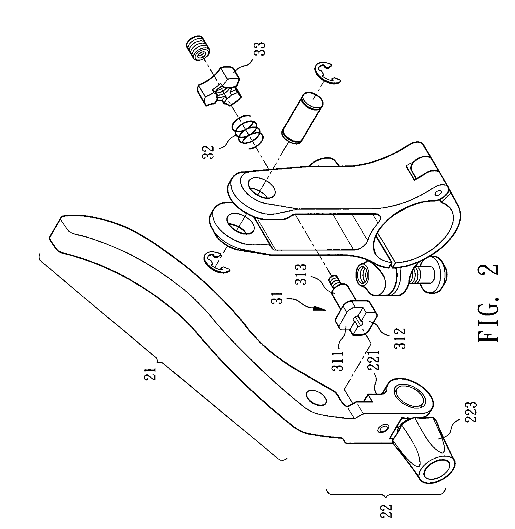 Quick-release device of a bicycle brake cable