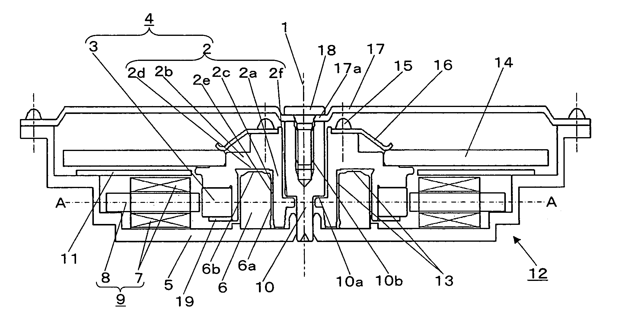 Fluid bearing motor, and disk drive mounted with same