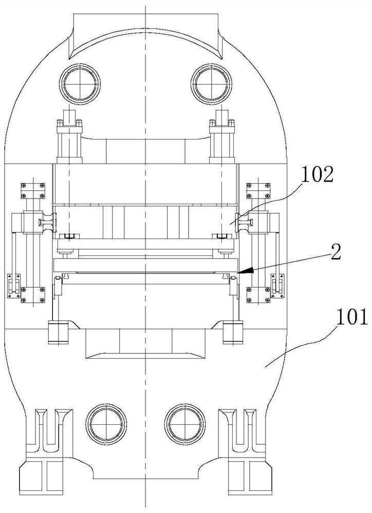 Ceramic pressing die, pressing device and ceramic production process applying device