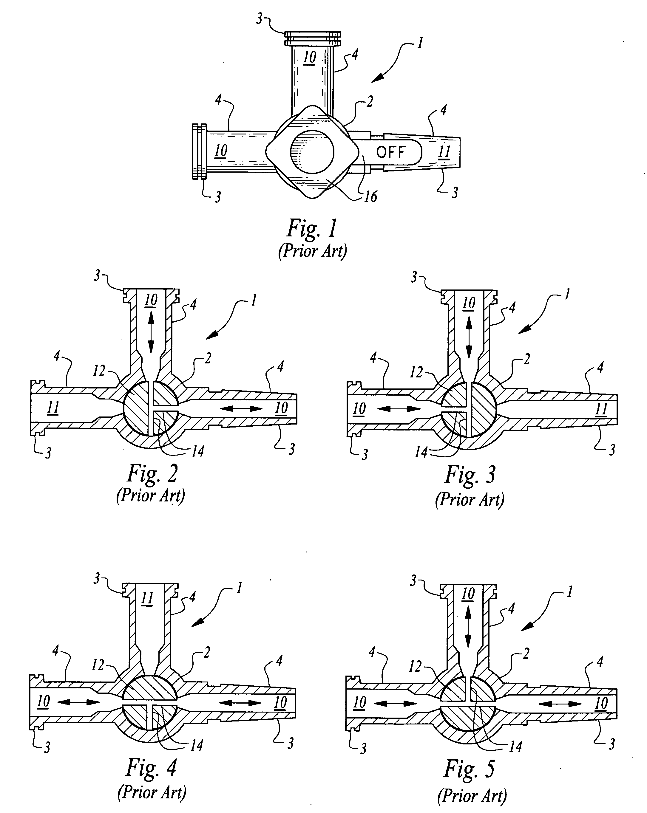 Multi-port stopcock valve and flow designating system