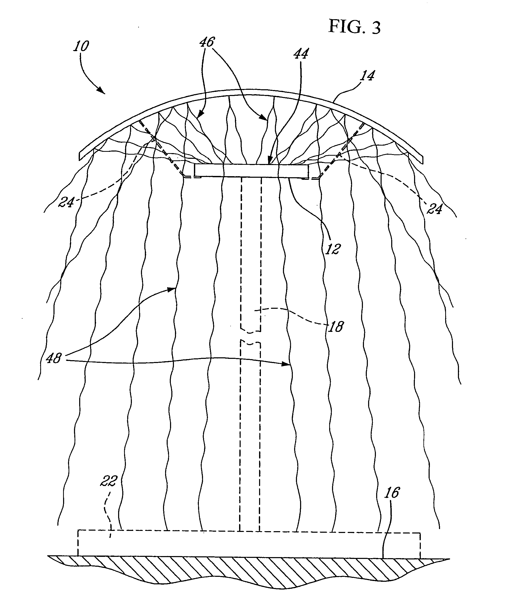 Radiant heat deflector assembly