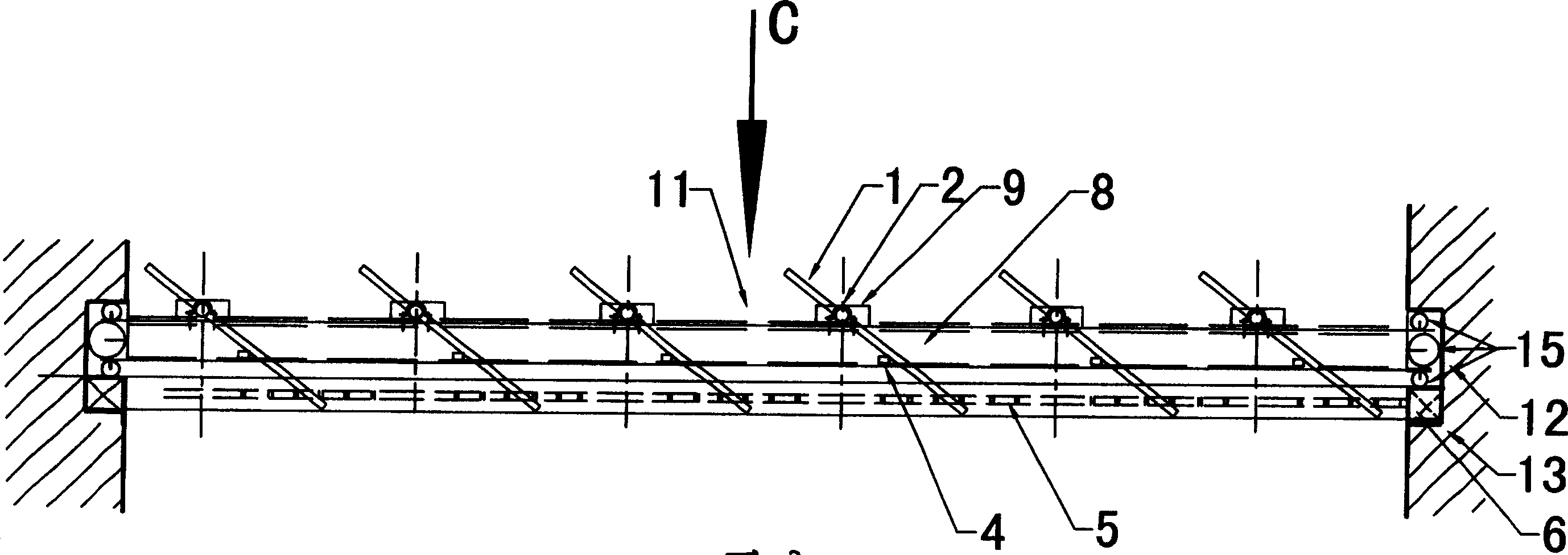 Sluice gate flow cutting off method and hinge type quick gate