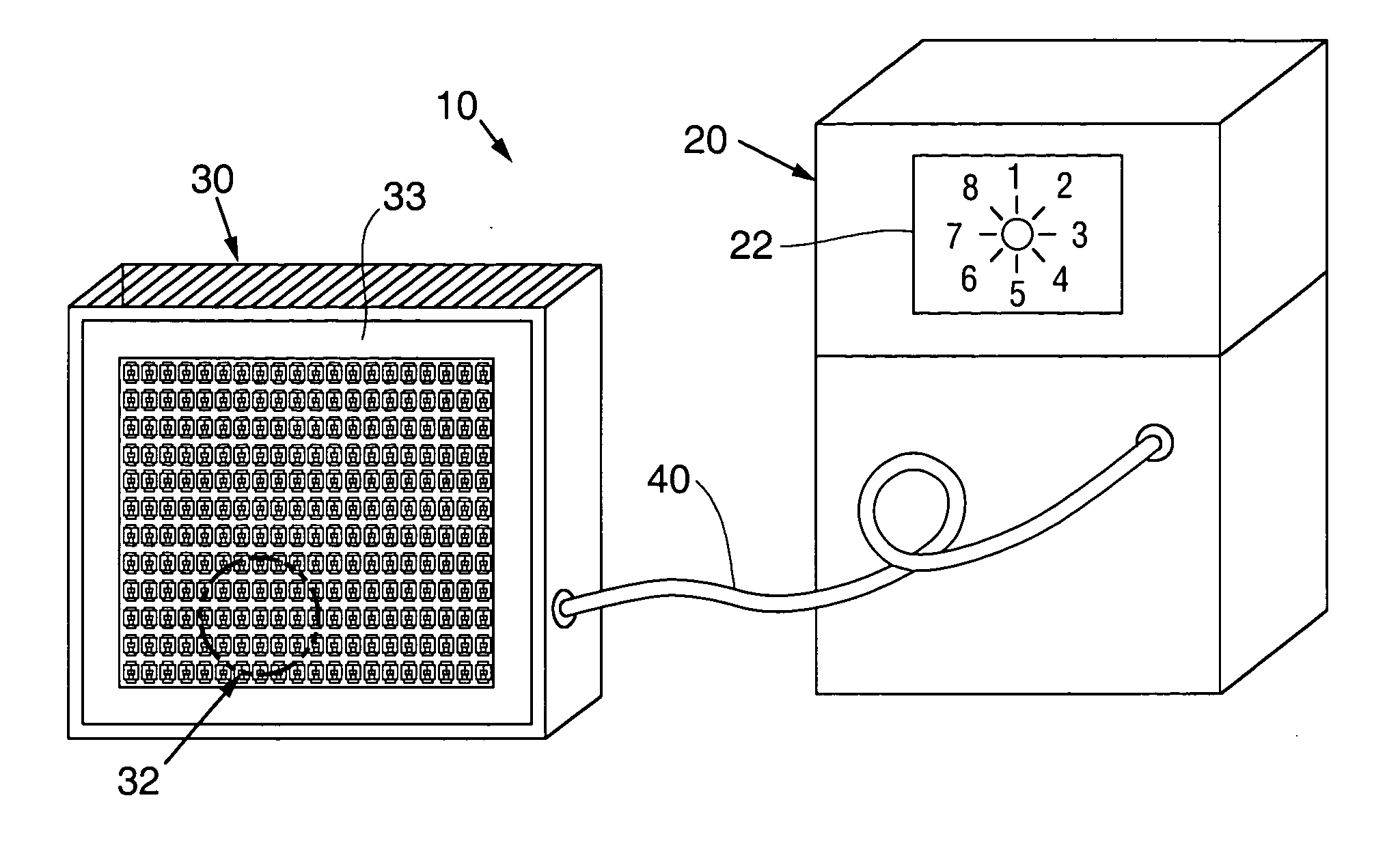 System and method for treating exposed tissue with light emitting diodes