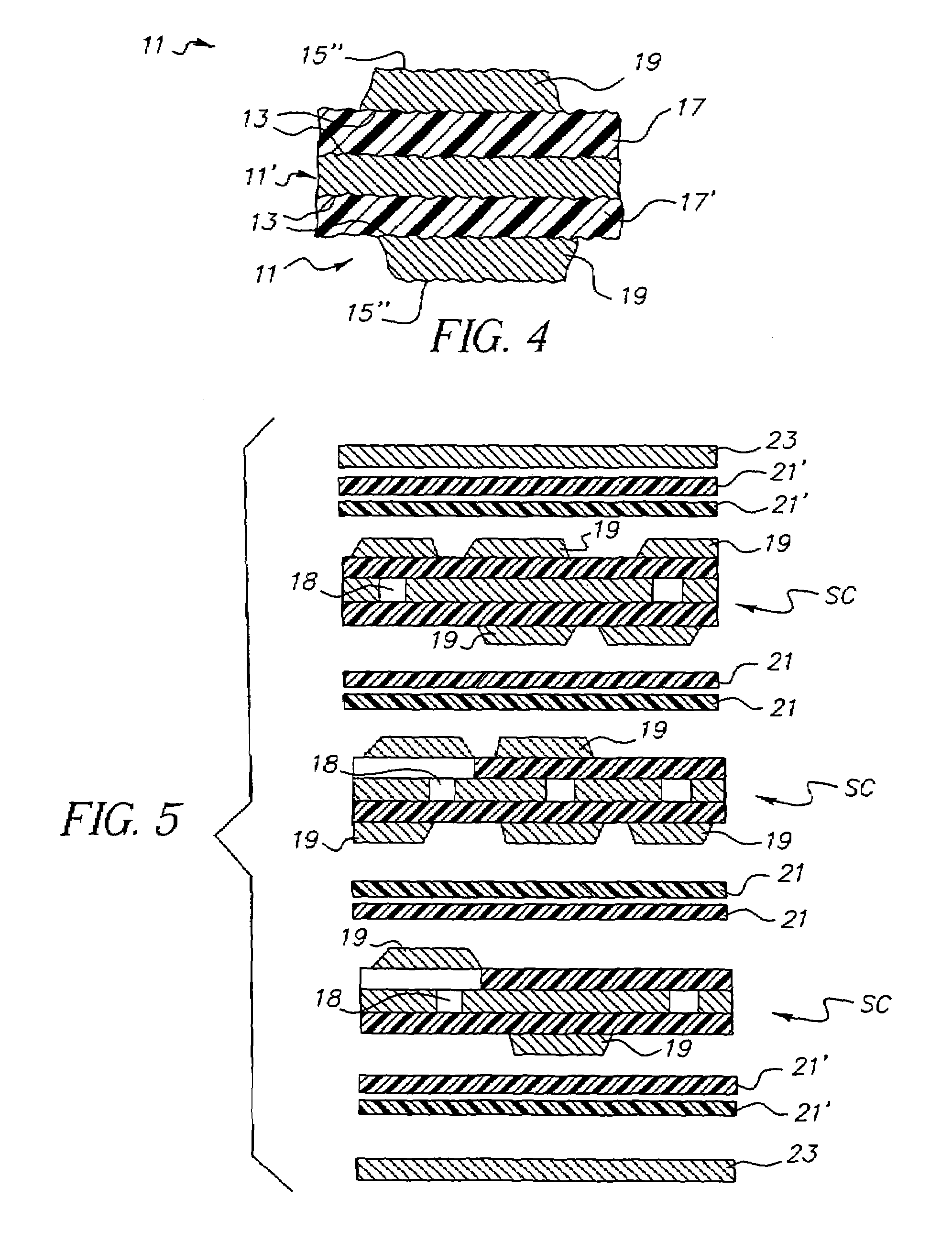 Circuitized substrates utilizing three smooth-sided conductive layers as part thereof, method of making same, and electrical assemblies and information handling systems utilizing same