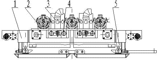 Five-drill air inlet and outlet type coal mining machine