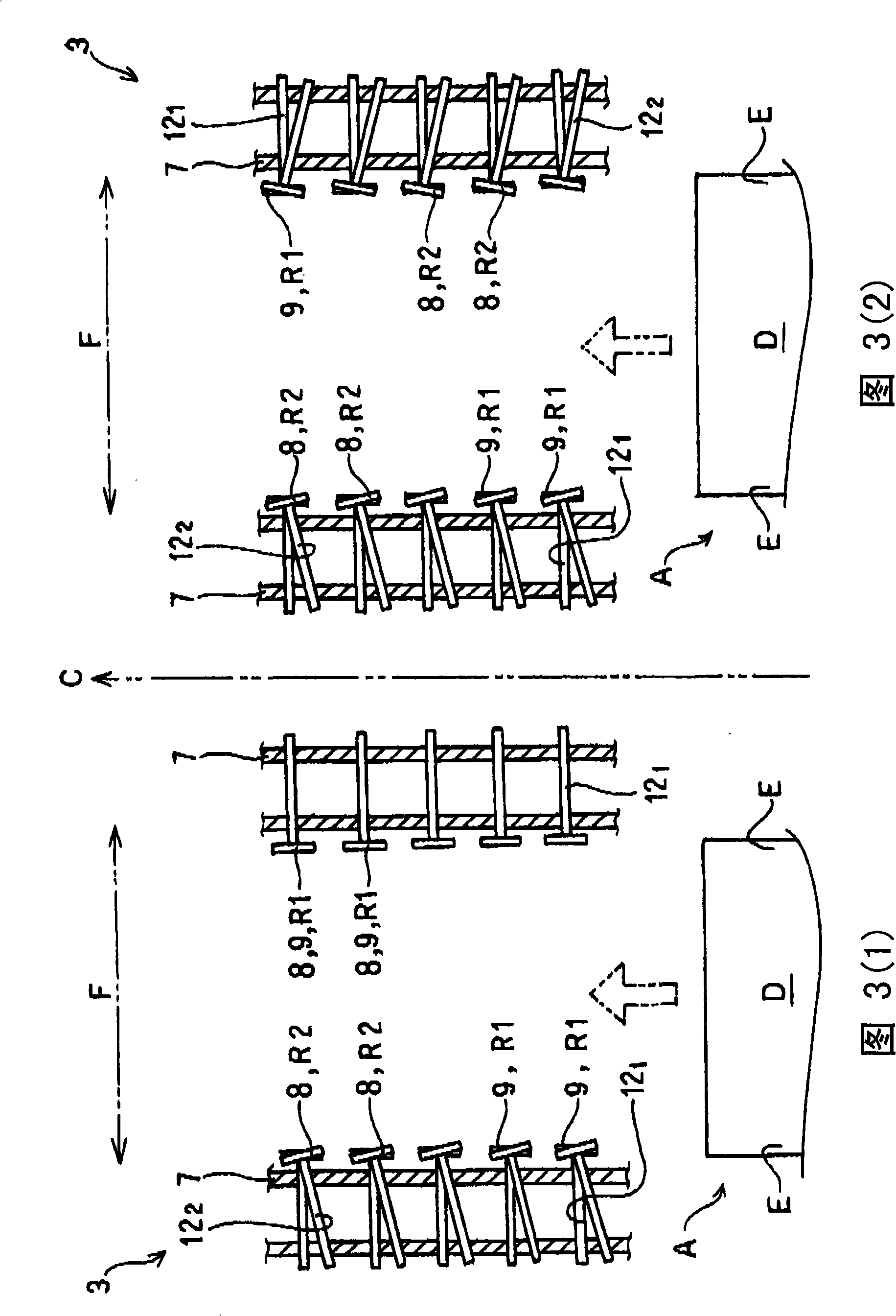 Conveyer belt of substrate material