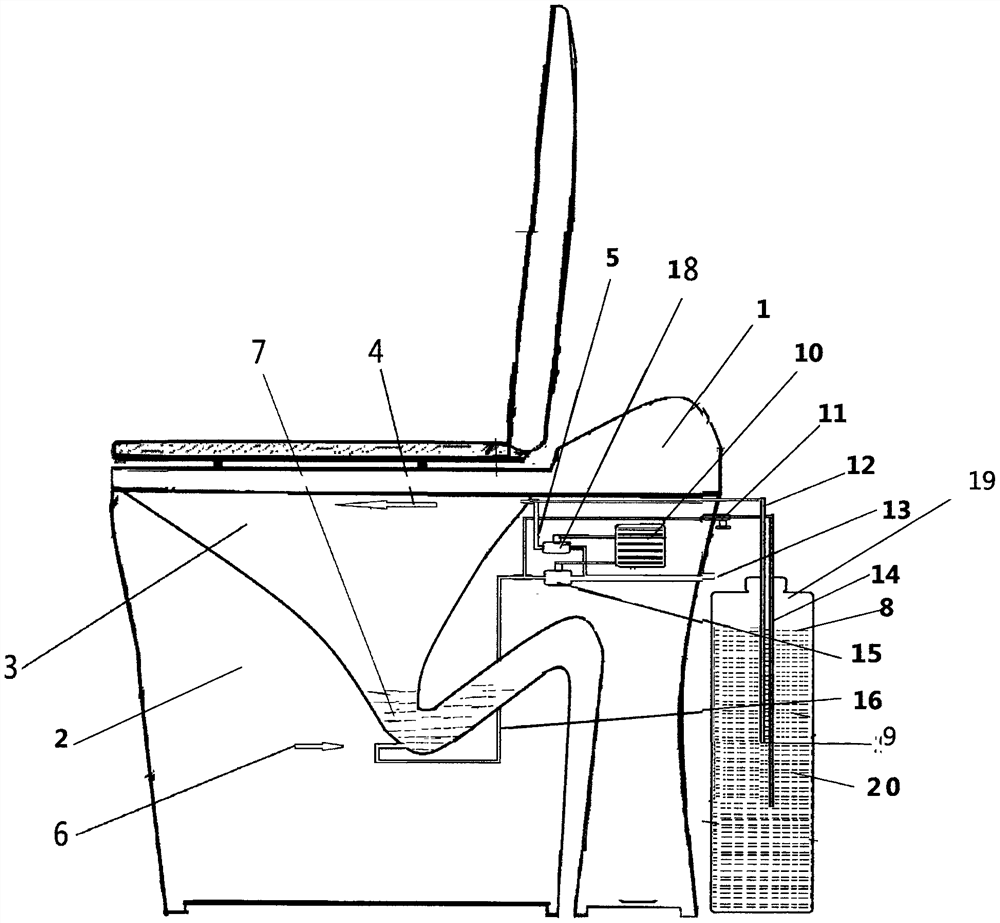 Use method of toilet cleaner for water-tank-free toilet