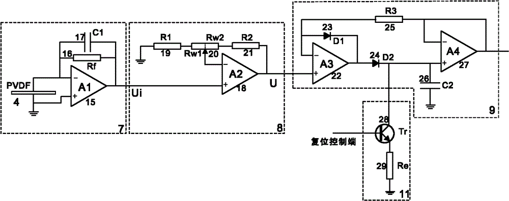 Automobile tire monitoring device based on organic piezoelectric material