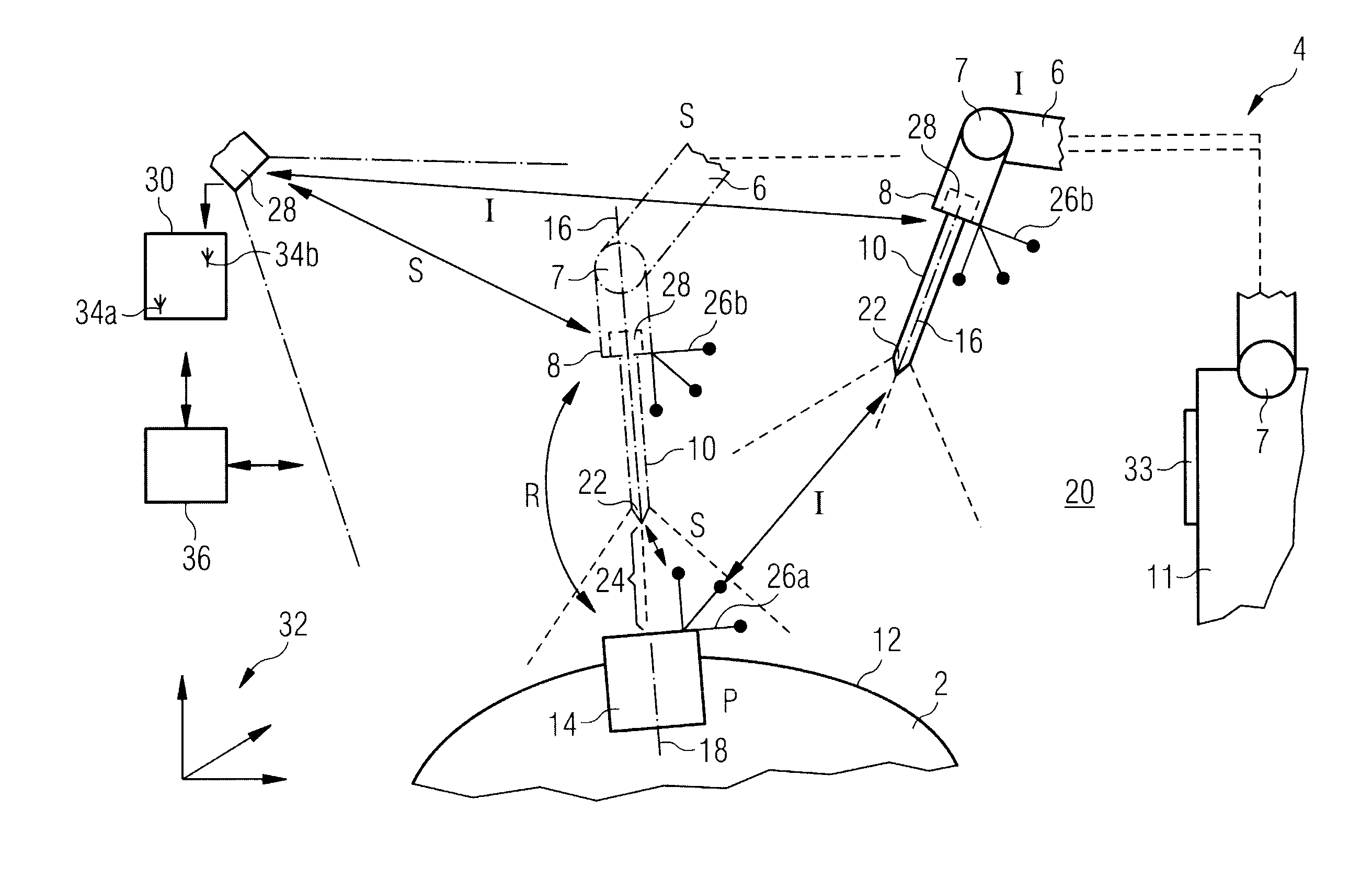 Method for moving an instrument arm of a laparoscopy robot into a predeterminable relative position with respect to a trocar