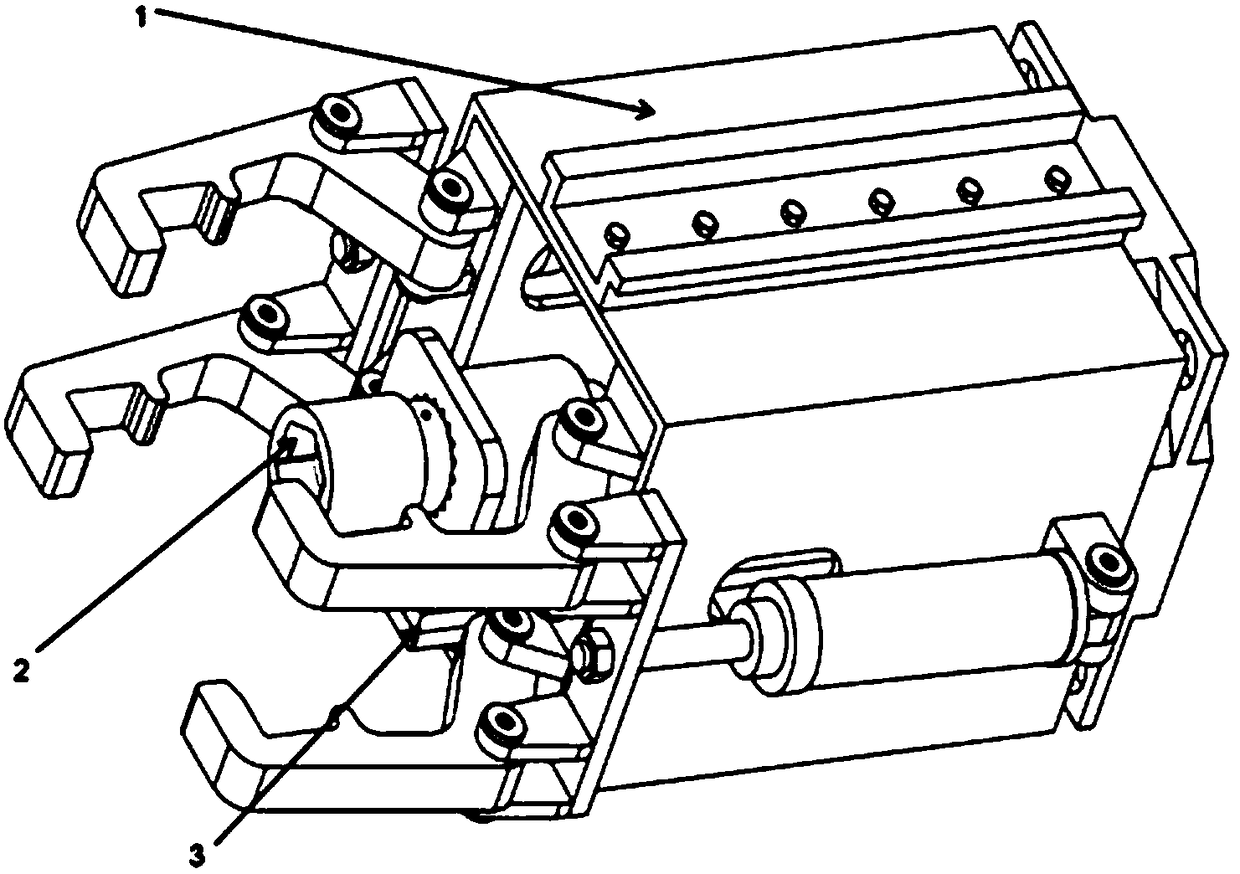 A shield machine disc-shaped hob tool changing mechanical arm end effector