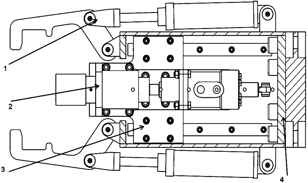 A shield machine disc-shaped hob tool changing mechanical arm end effector