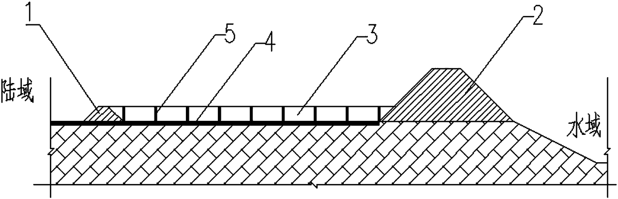 Drainage structure for accelerating consolidation of sludge soil dredged body of dam engineering and construction method thereof