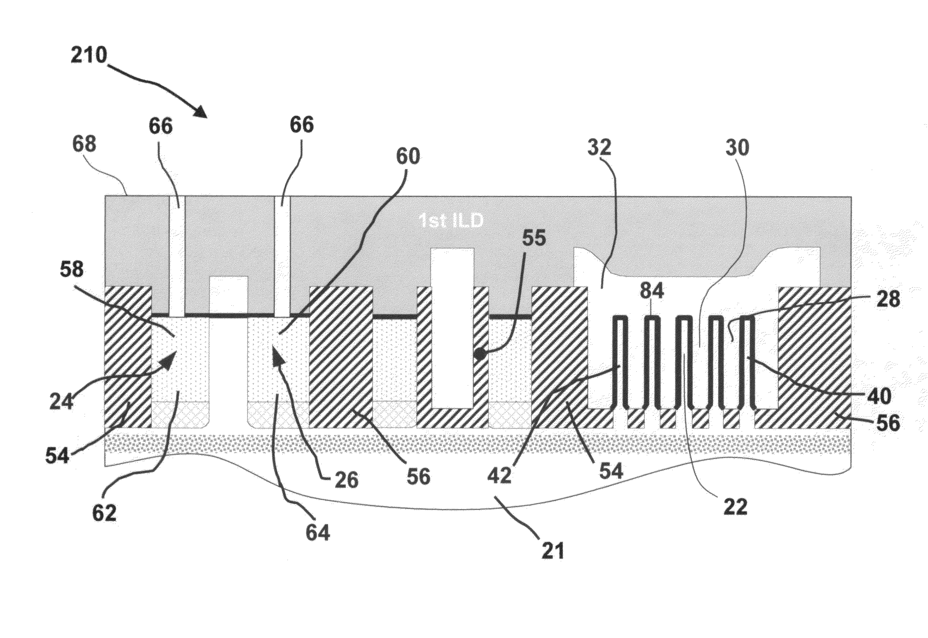 Castellated gate MOSFET device capable of fully-depleted operation