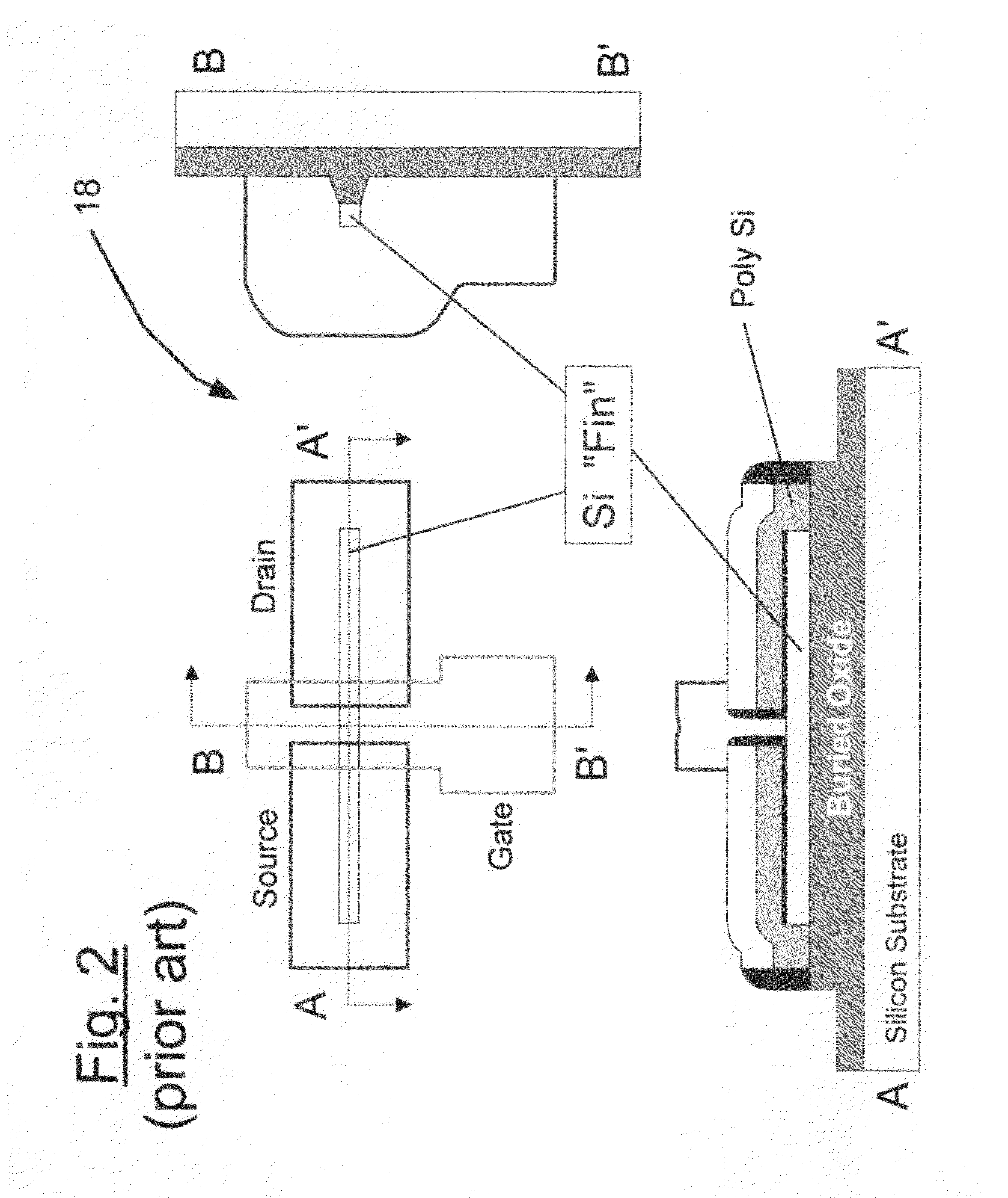 Castellated gate MOSFET device capable of fully-depleted operation