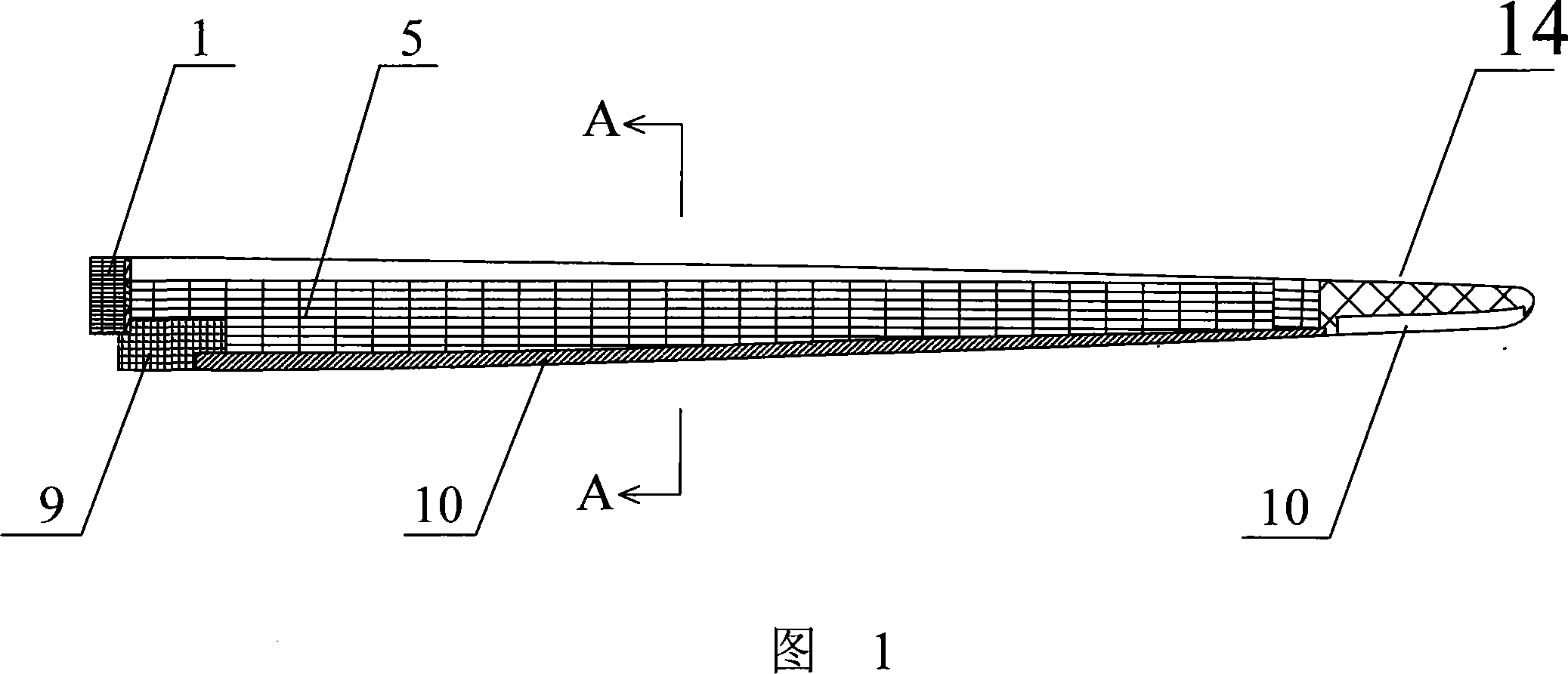 Bamboo compound material wind mill blade and its vacuum infusion process