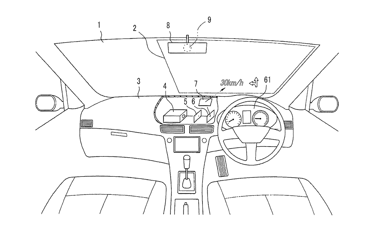 Projection type display device and operation assistance method