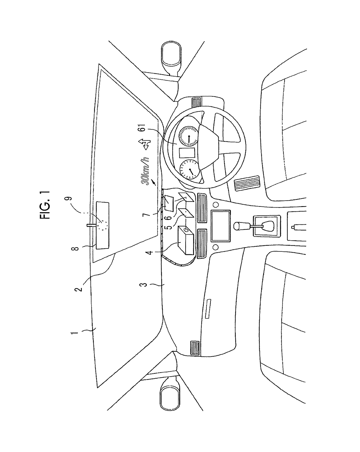 Projection type display device and operation assistance method