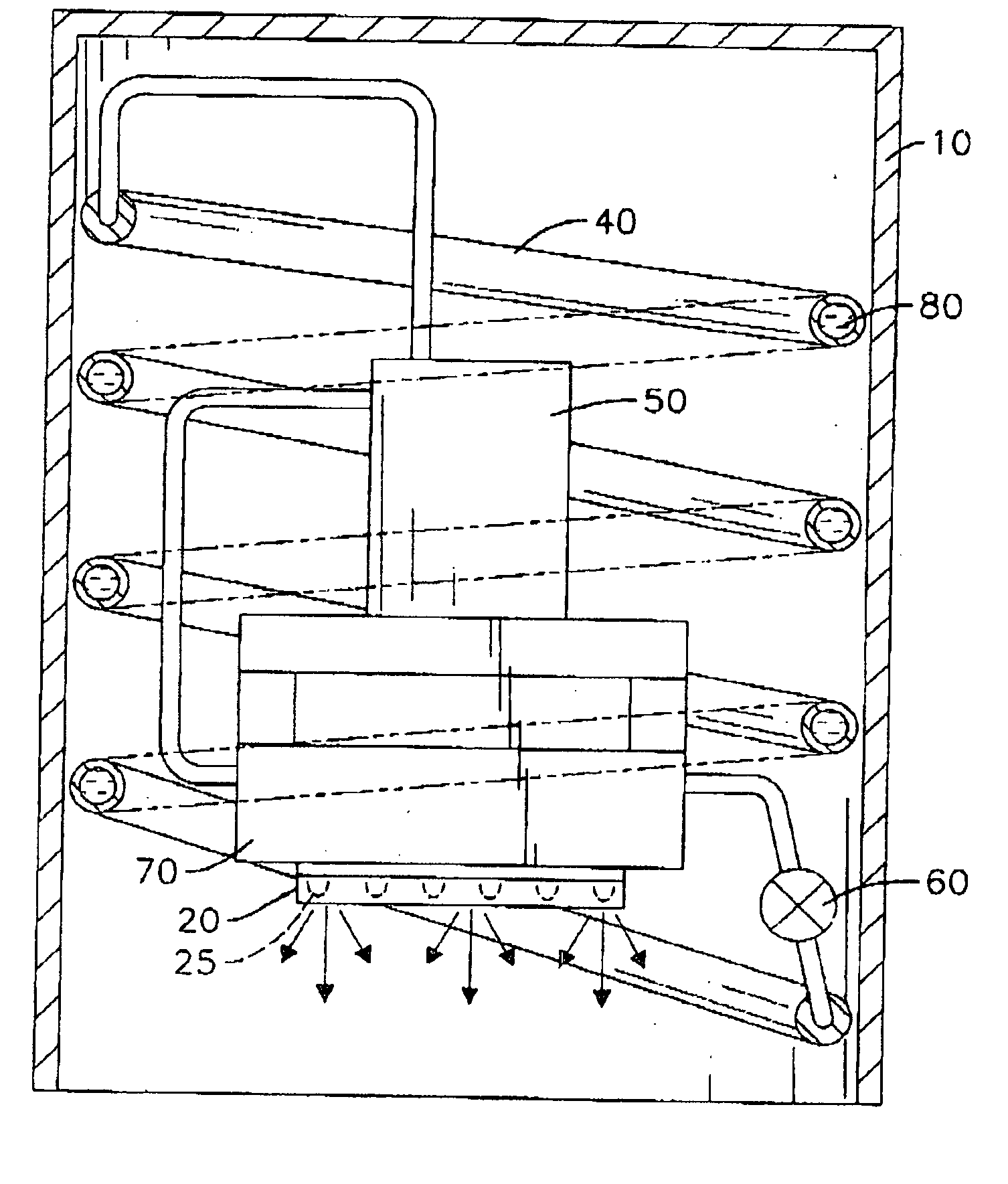 LED device with an active heat-dissipation device