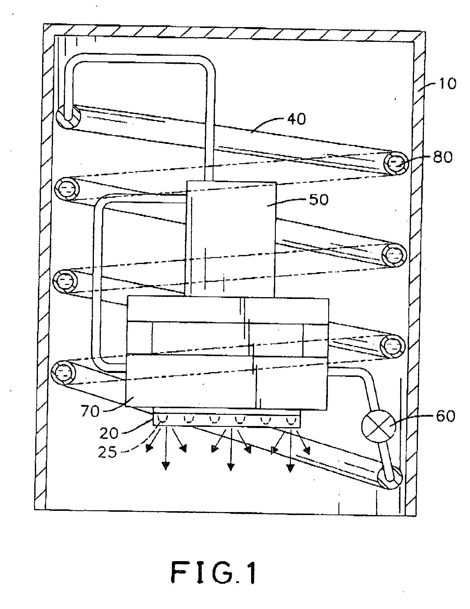 LED device with an active heat-dissipation device