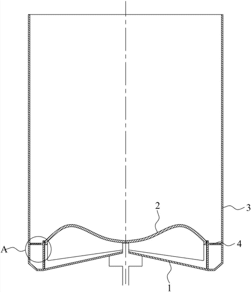 Washing machine tub bottom structure and washing machine