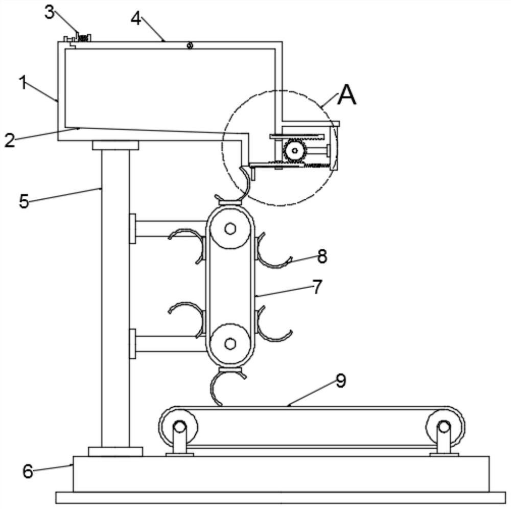 A mechanical processing automatic conveying device