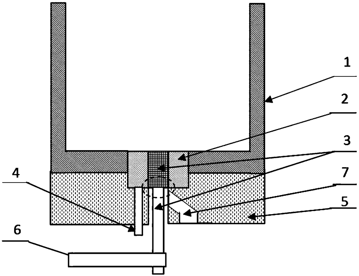 Bottom pouring type purification smelting device and method