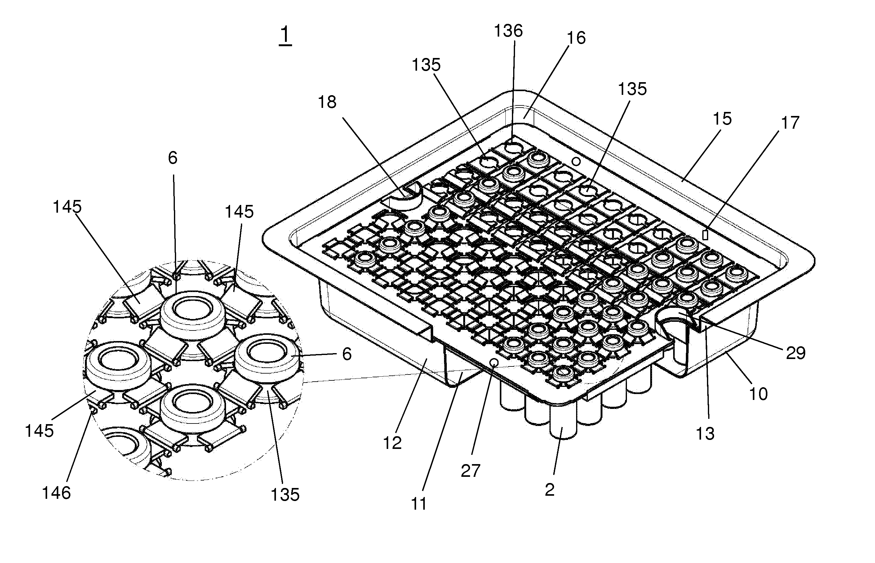 Holding structure for simultaneously holding a plurality of containers for medical, pharmaceutical or cosmetic applications and transport or packaging container with holding structure