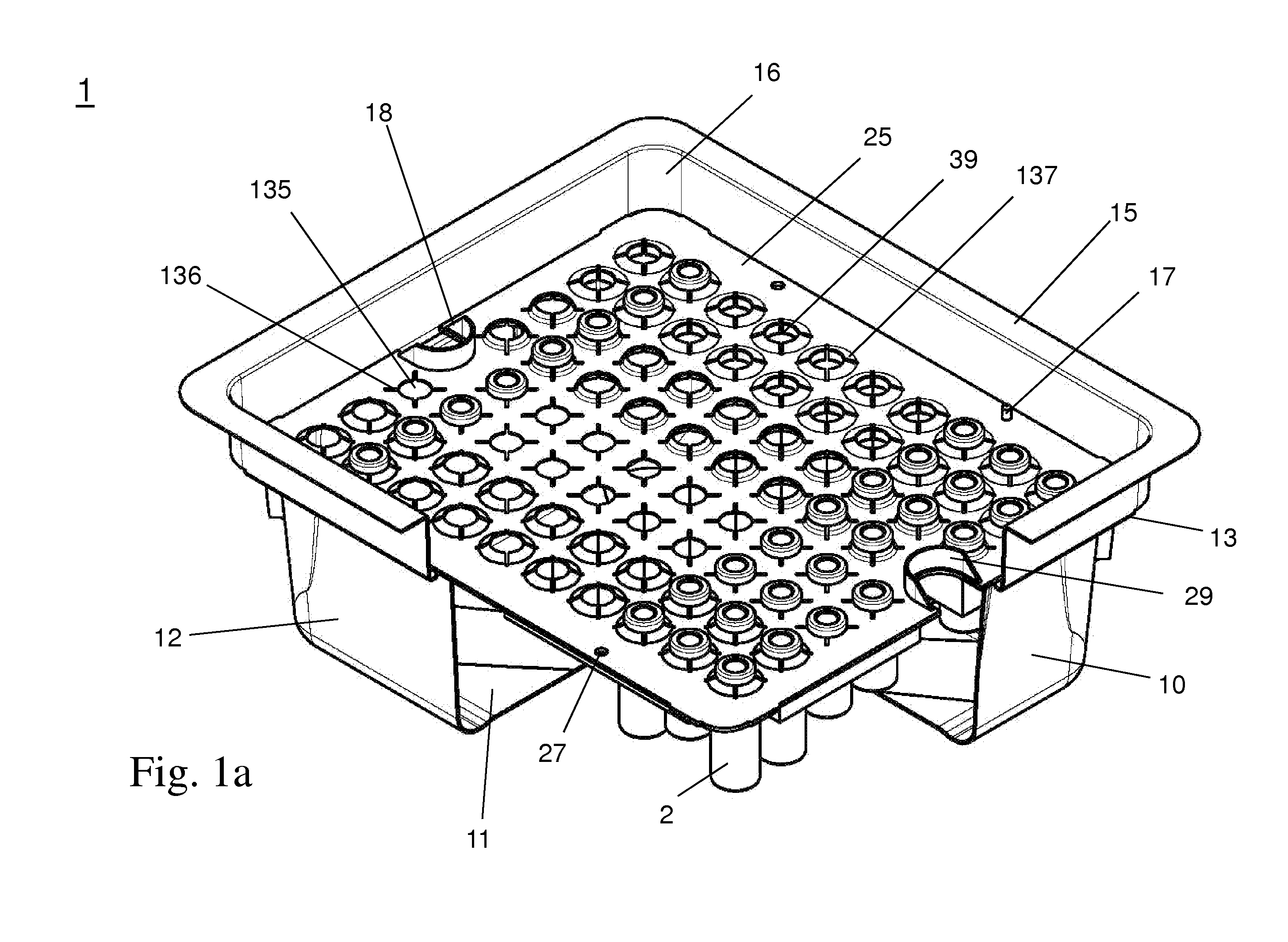 Holding structure for simultaneously holding a plurality of containers for medical, pharmaceutical or cosmetic applications and transport or packaging container with holding structure
