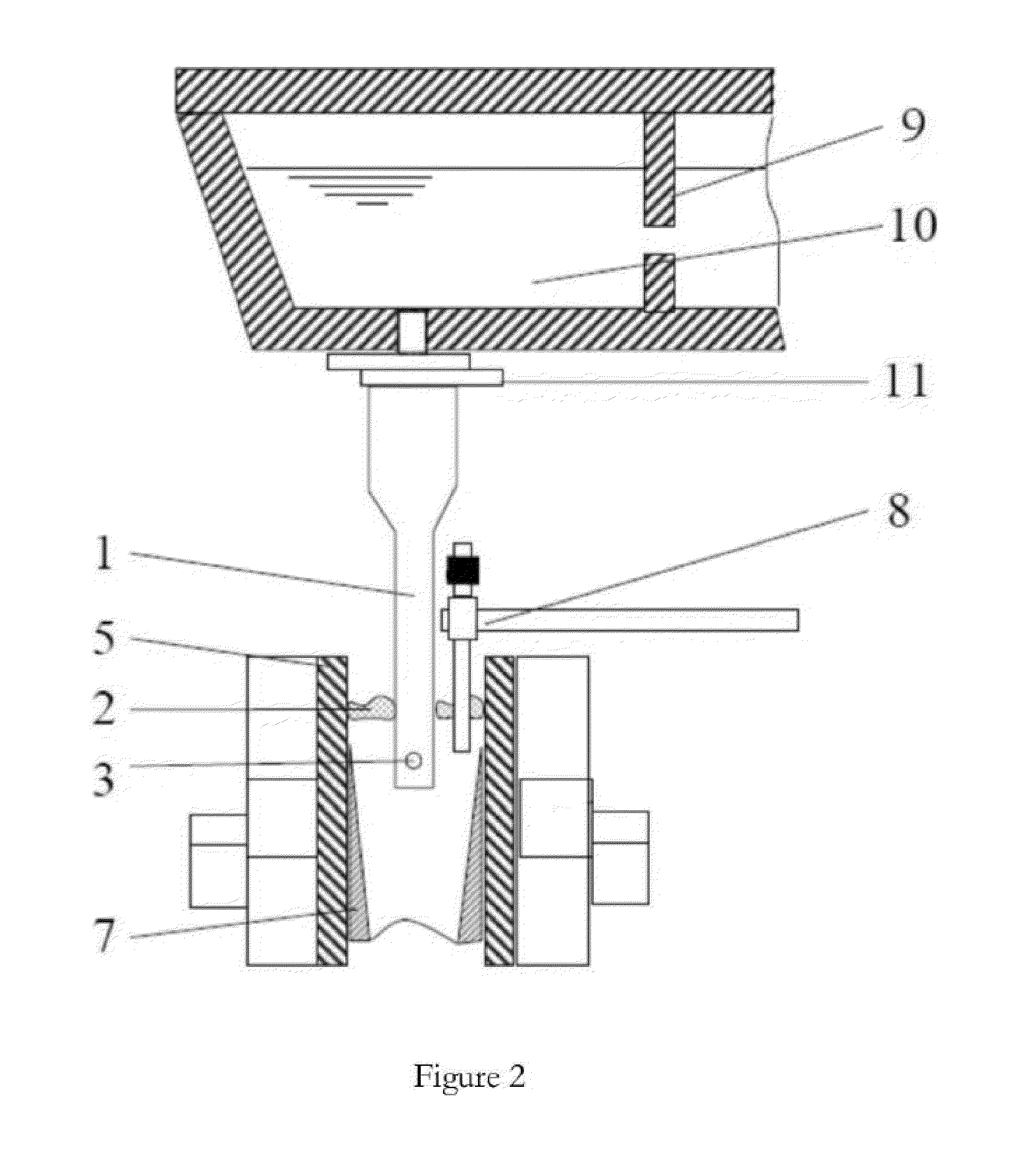 Device and method for measuring flow rate of steel melt near the surface thereof