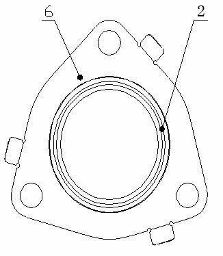 Flat-face flange sealing gasket for automotive exhaust system