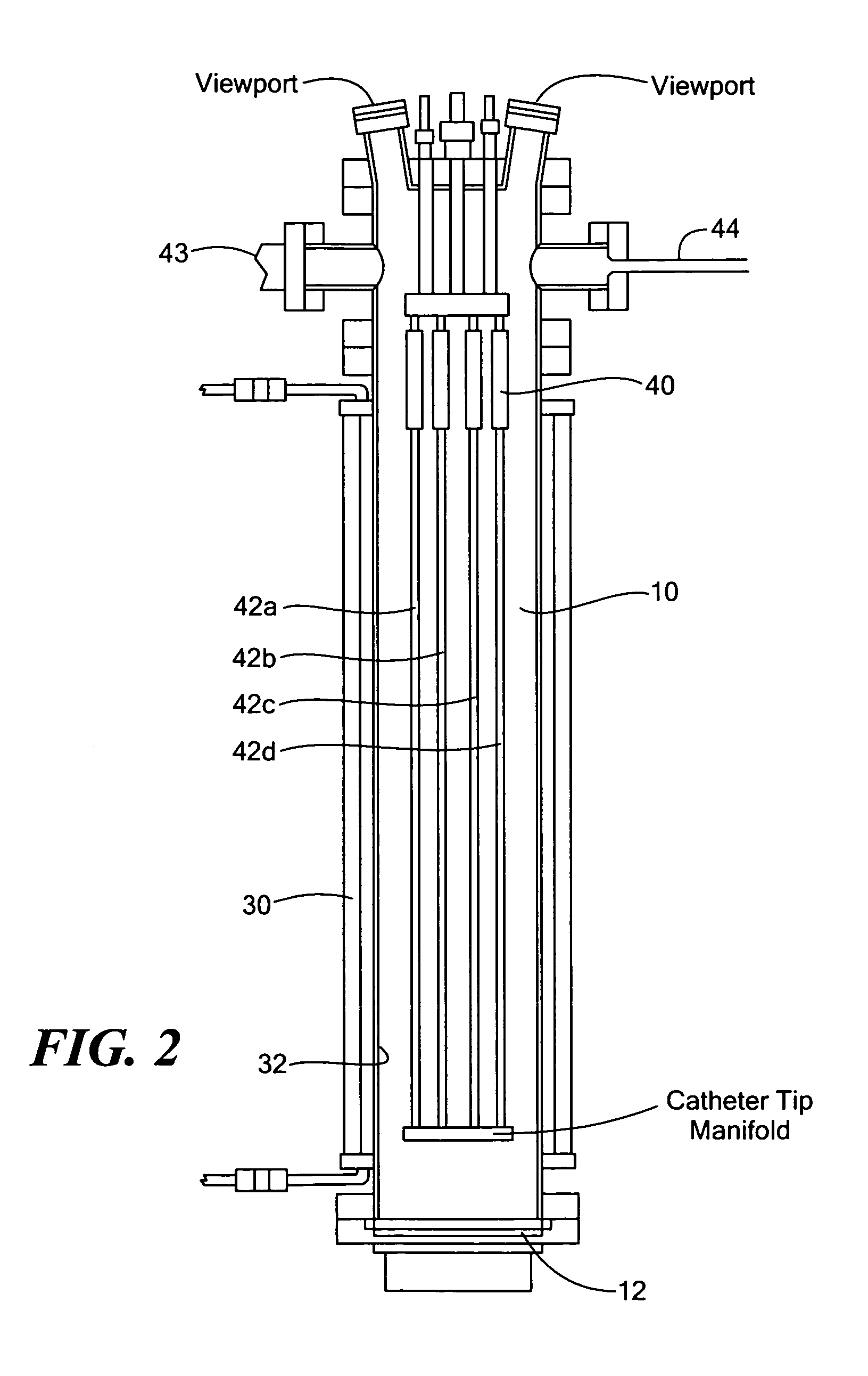 System for pretreating the lumen of a catheter