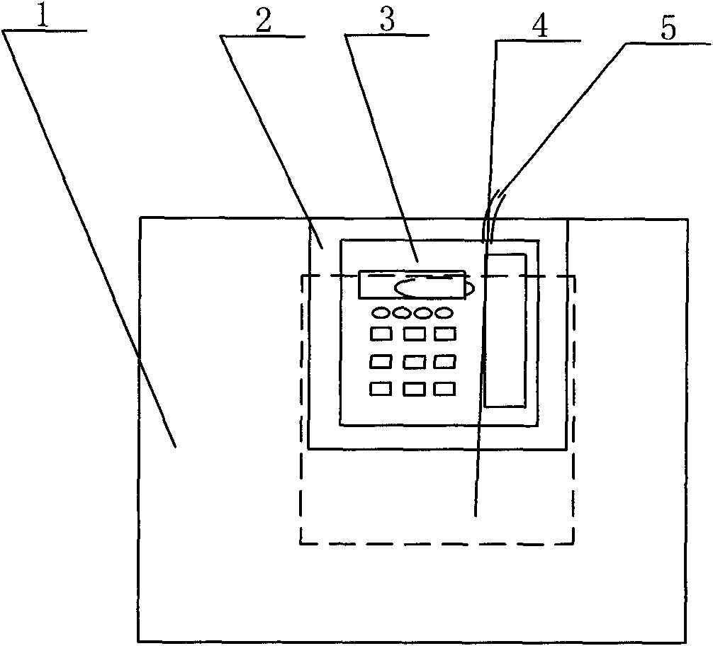 Bedside table with internal telephone storage box