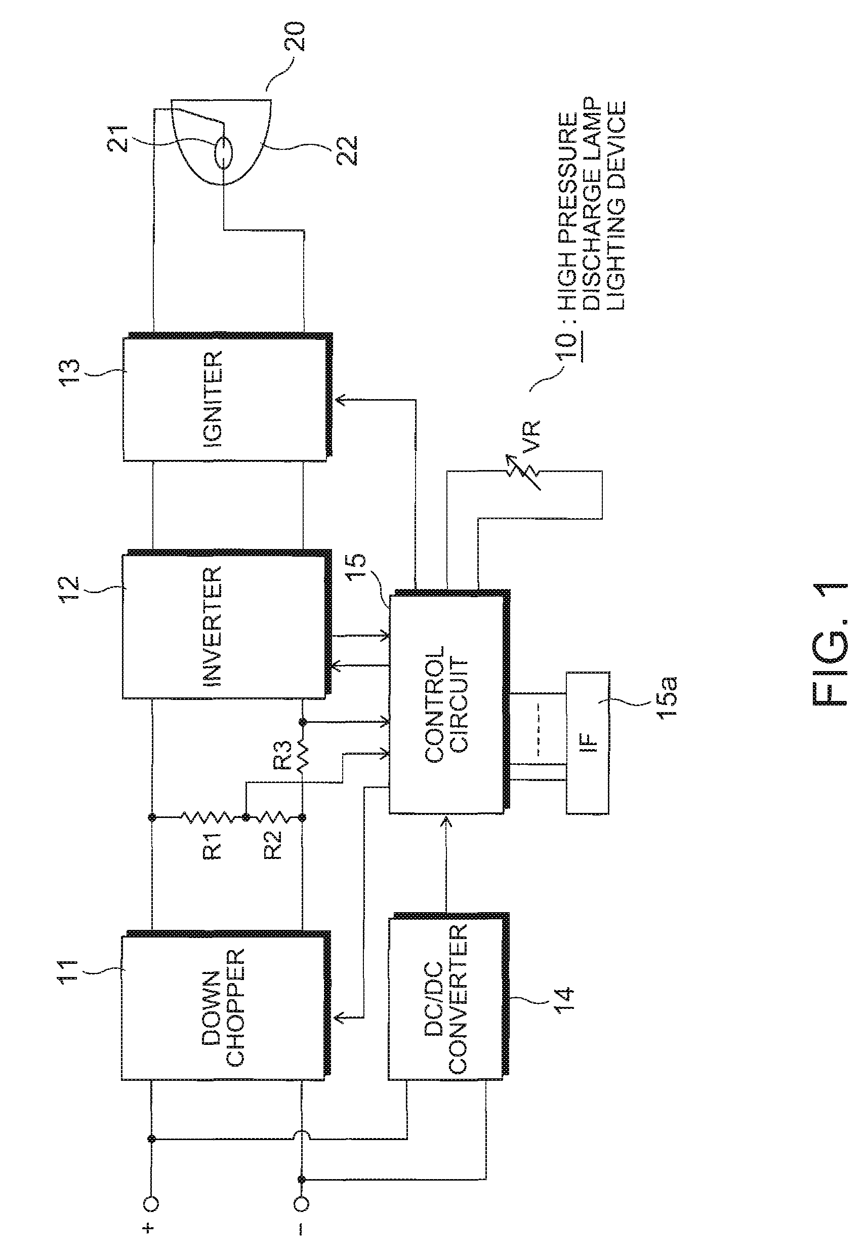 Discharge lamp lighting device and projector