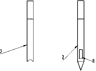 Y-shaped perforating and fuse inserting device for firework pasting assembly