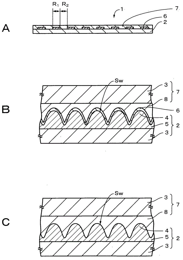 Transparent conductive element, input device, and display device