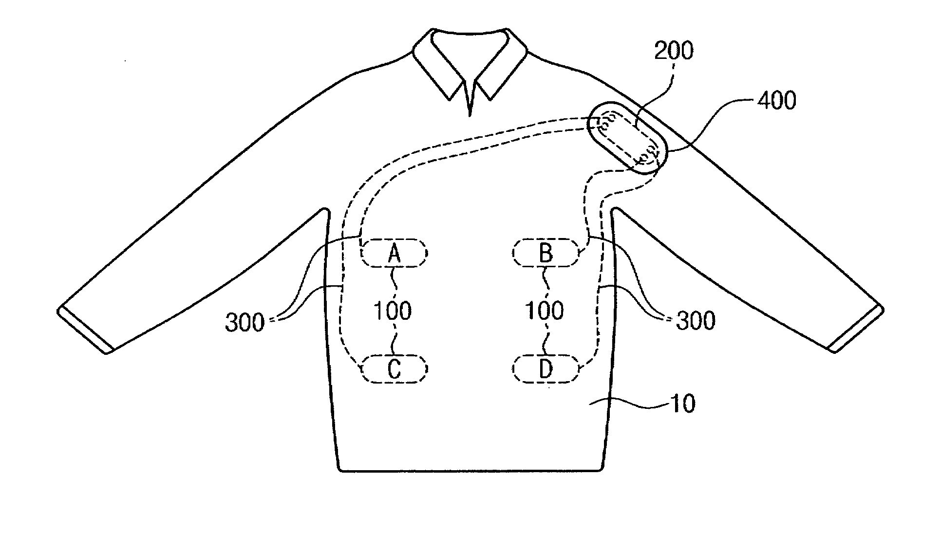 Garment for measuring physiological signals and method of fabricating the same