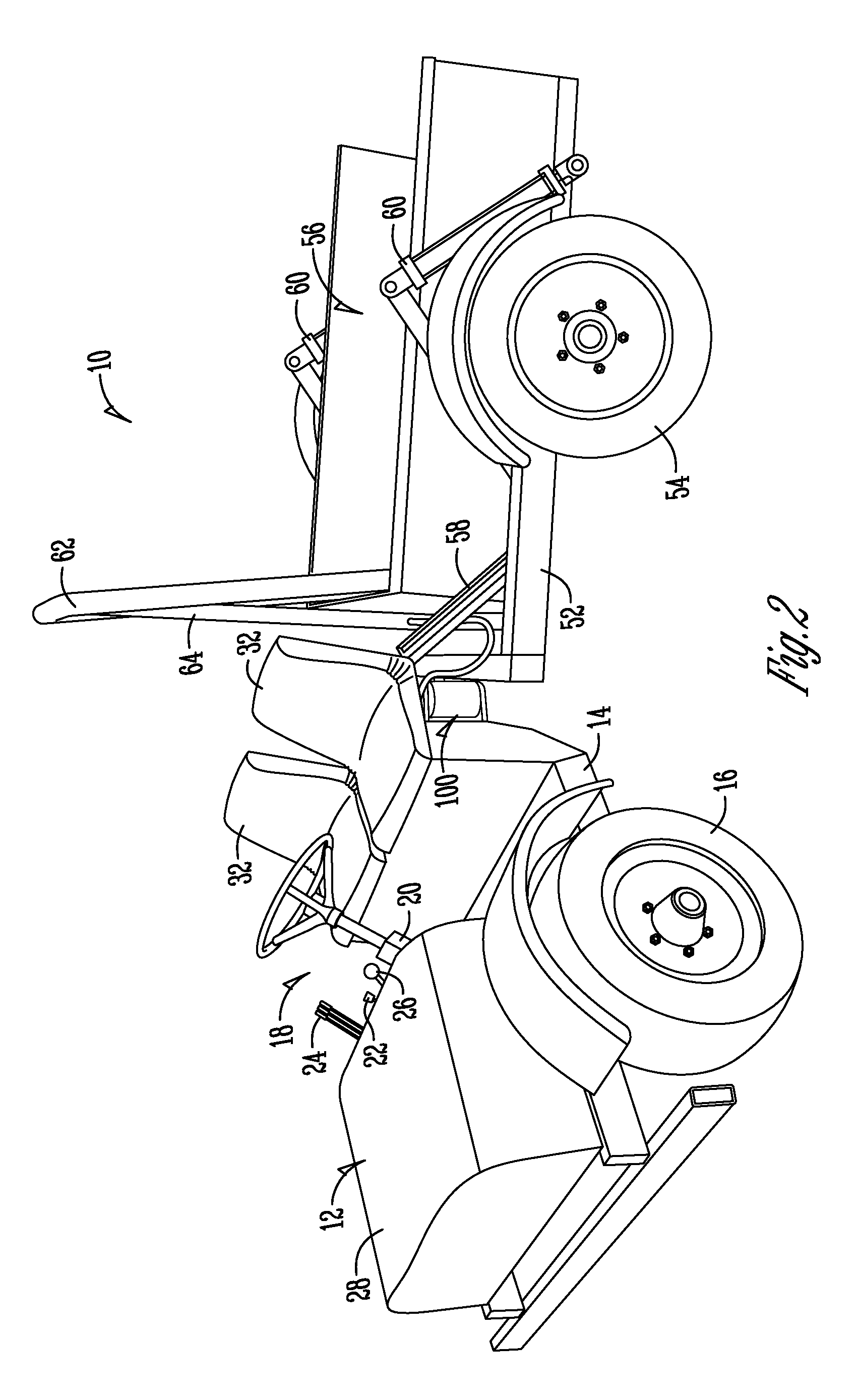 Center-pivot steering articulated vehicle