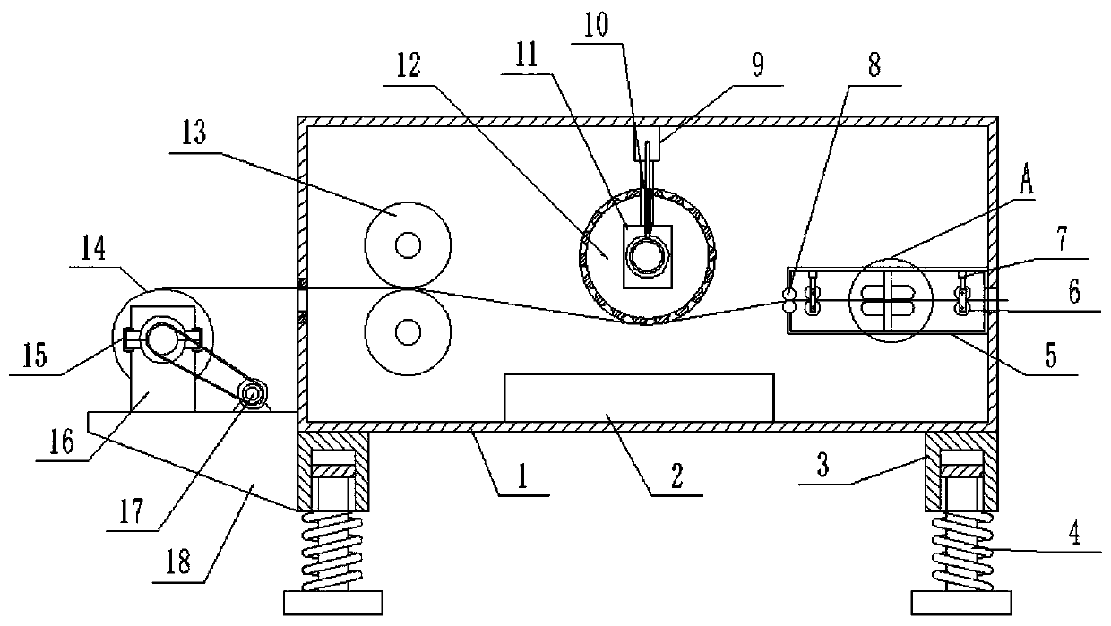 Surface gluing device for tape production