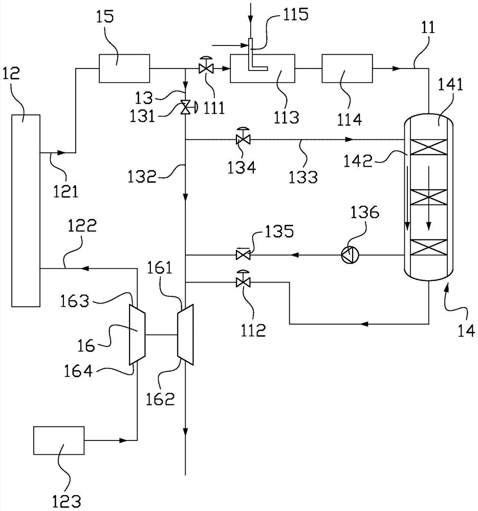 Ship exhaust gas denitration system