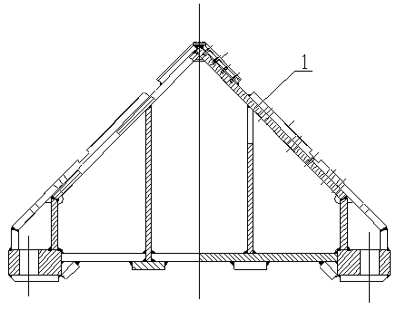 Installation method of triangular base of continuous rolling mill in steel pipe plant