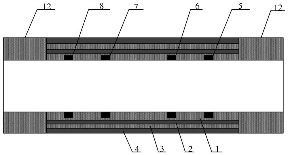 An unimpeded oil-gas-water multiphase flow parameter oil production combination logging tool