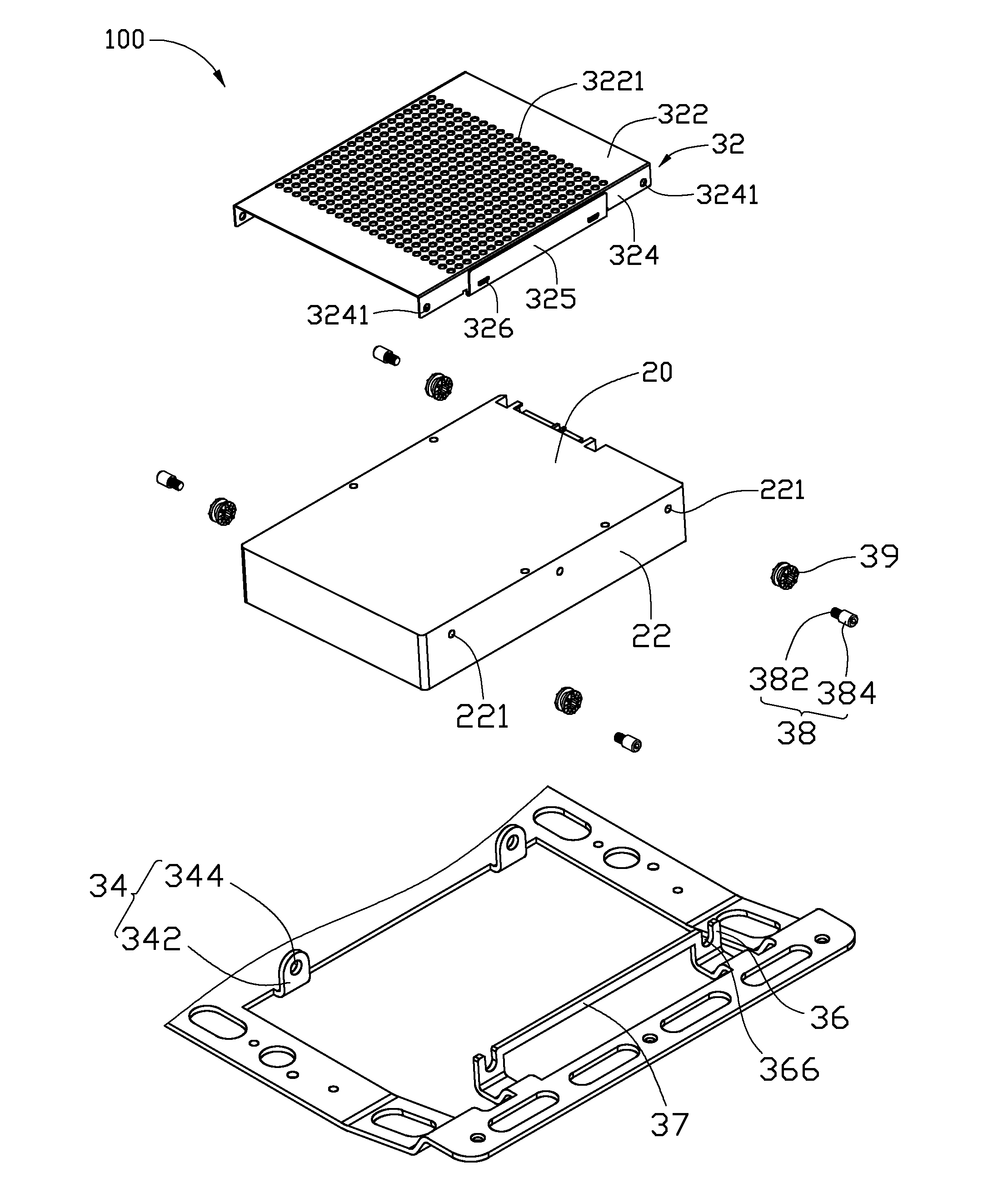 Fixing mechanism for storage device