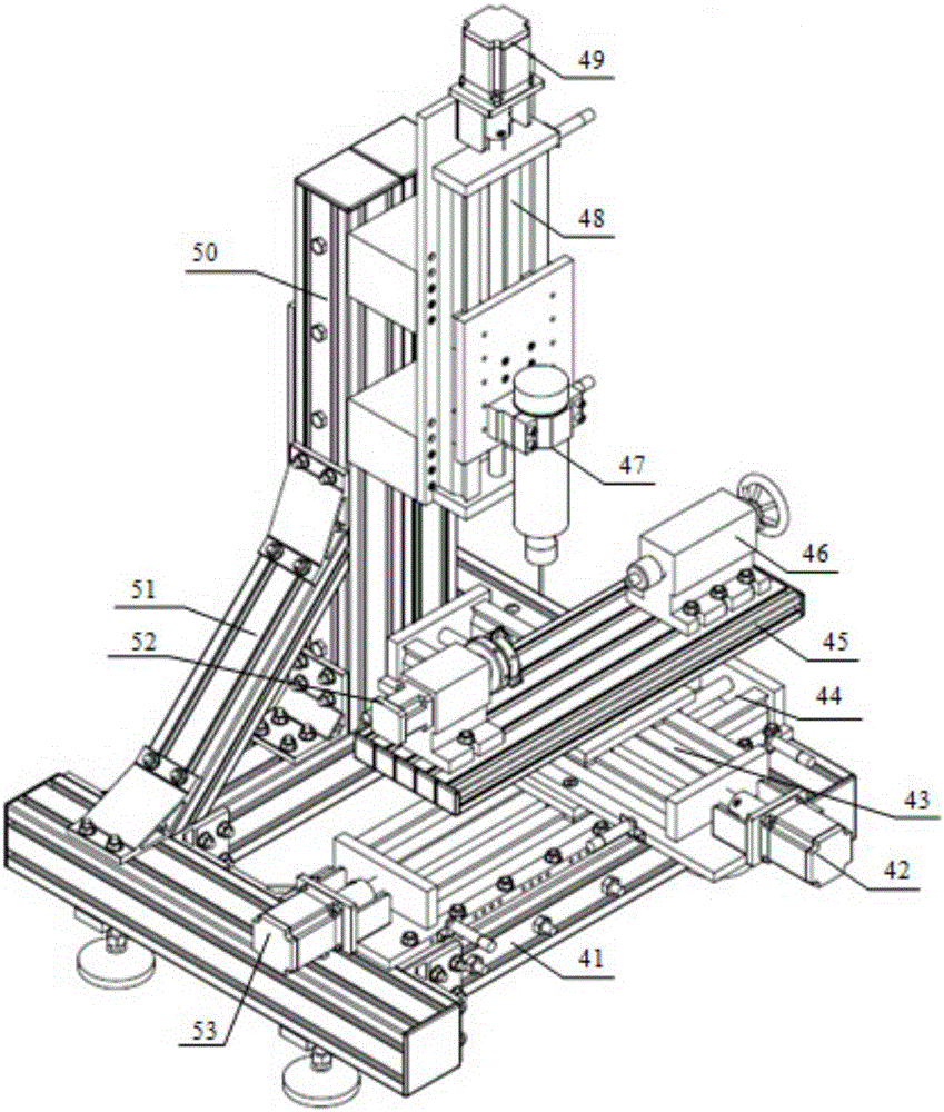 Assembly-type numerical control carving machine based on open-type numerical control system