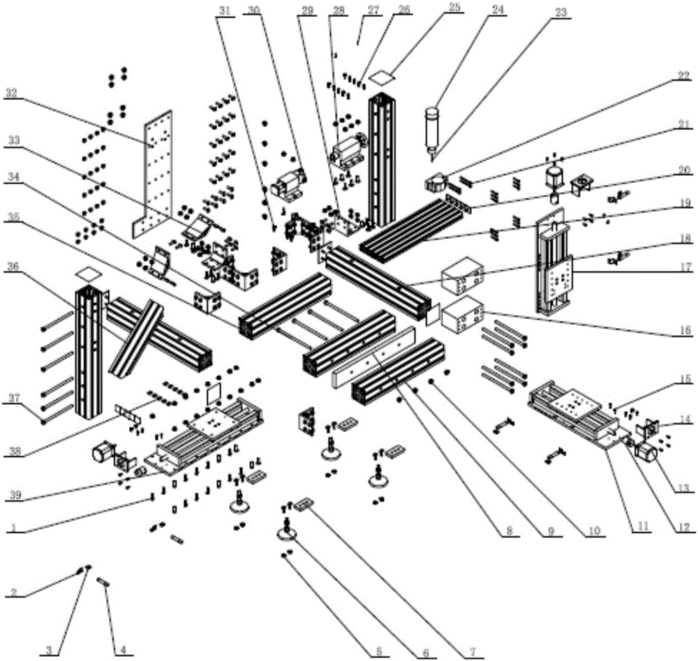 Assembly-type numerical control carving machine based on open-type numerical control system