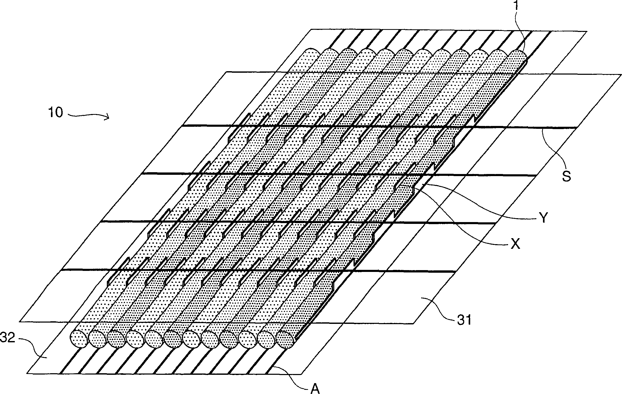 Light emitting tube array type display unit and driving method thereof