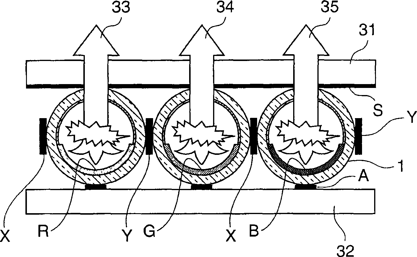 Light emitting tube array type display unit and driving method thereof